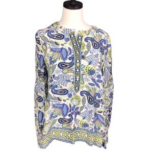 Talbots Top Blouse Tunic Small Small Longsleeve